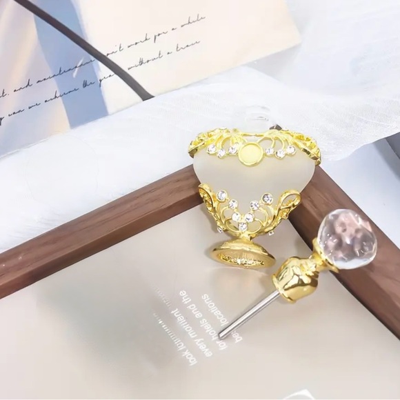 Vintage Miniature Rhinestone-Encrusted Heart Perfume Bottle - Picture 3 of 4